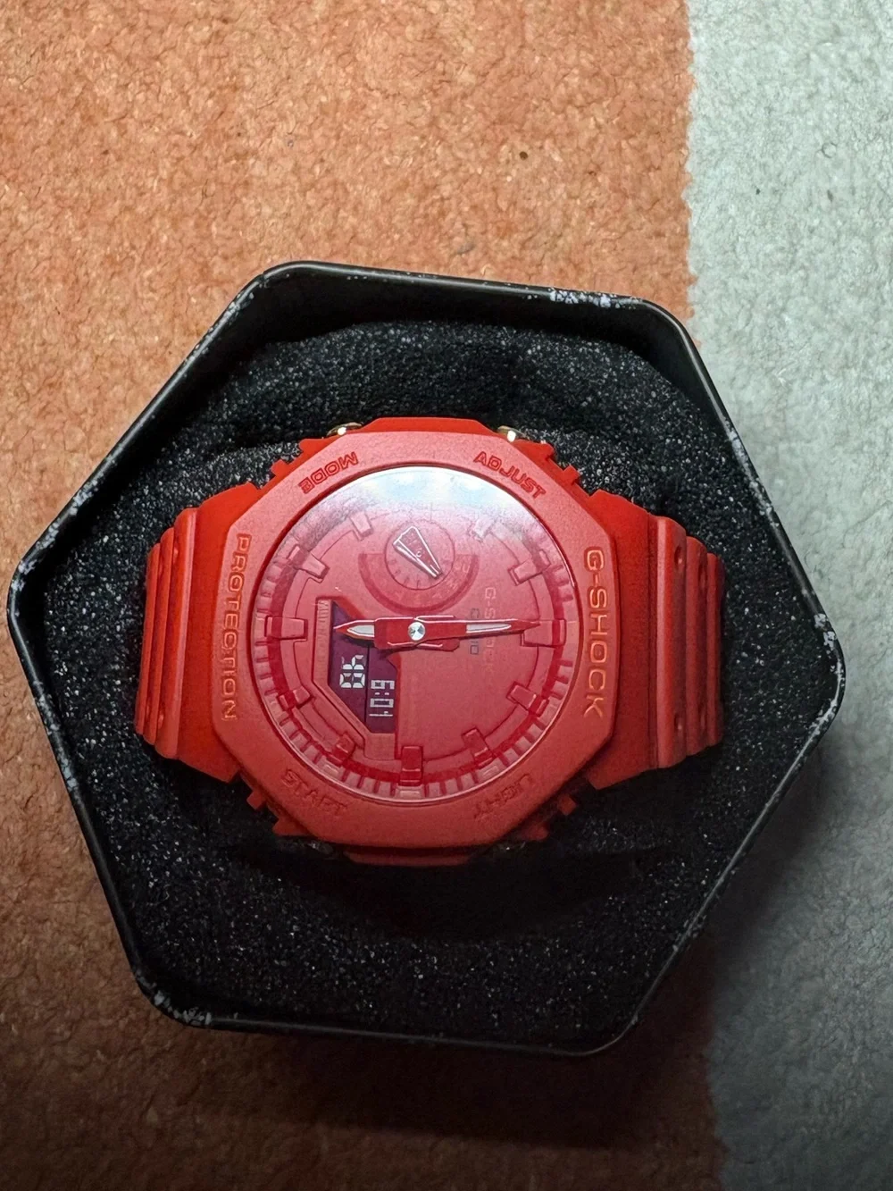 G-Shock Men's Red Sport Watch with Solid Resin Band